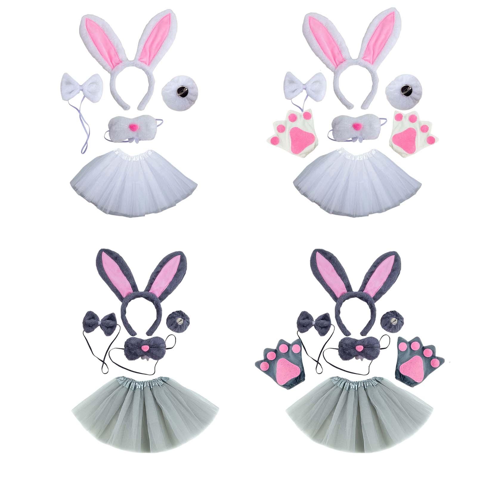 Anime Cosplay Girl Photo - Conjunto de disfraz de conejito, tocado