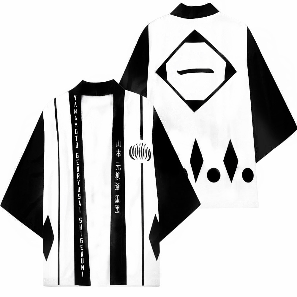 Bleach Captain Coat - Kimono Japonés Harajuku con Estampado de