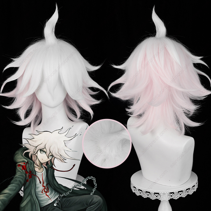 Cosplay Anime White Hair - Peluca de Cosplay de Anime Nagito