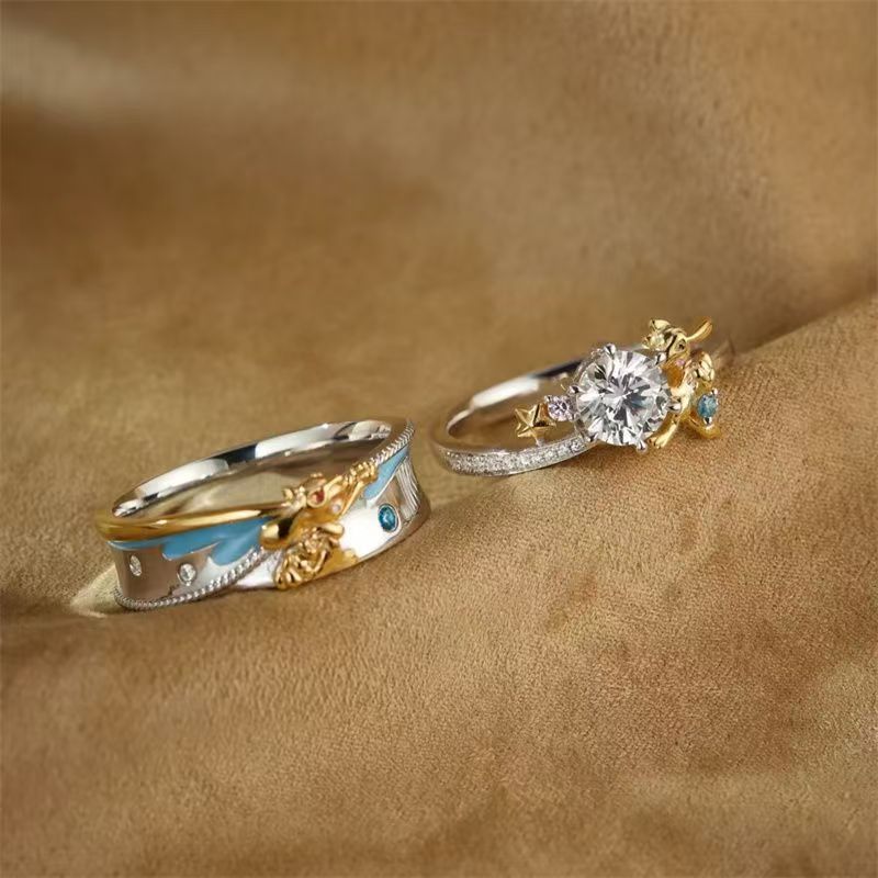 Anime Cosplay For Couples - Anillos de Pareja Pokémon Riolu -