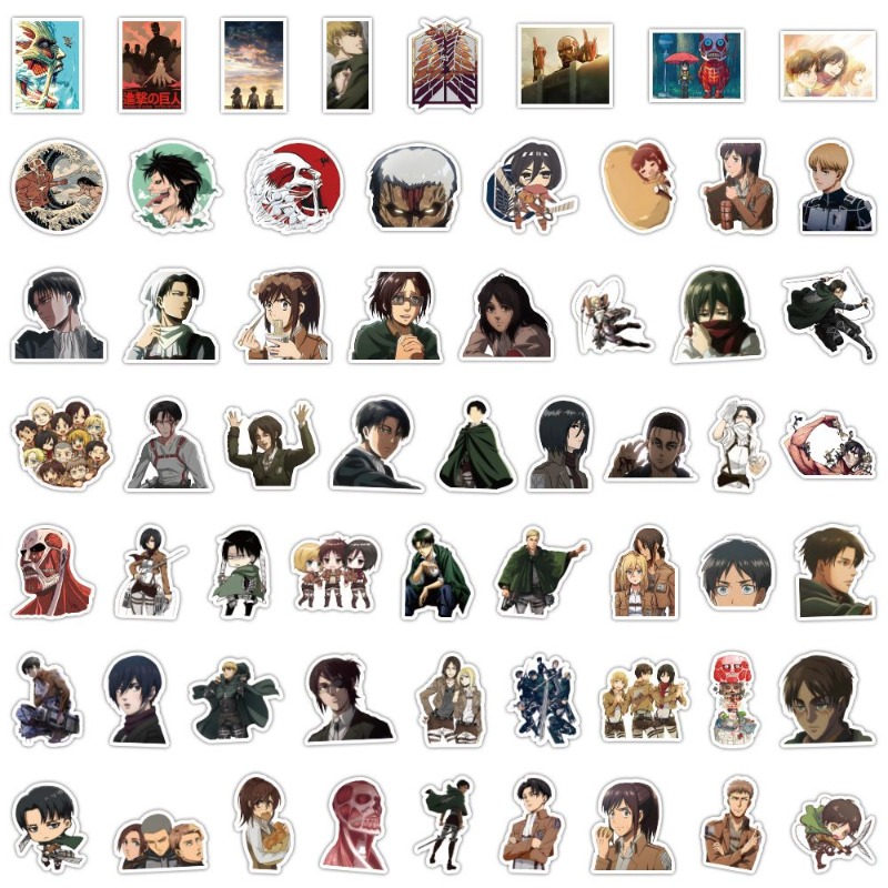 Anime Cosplay And Costumes - 60 pegatinas de anime de Attack