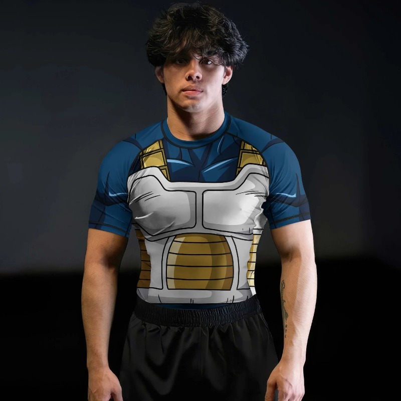 Dragon Ball Saiyan Armor - Camiseta de Compresión Dragon Ball Vegeta,