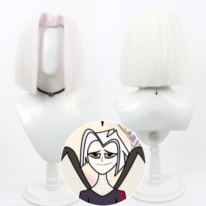 Cosplay Anime White Hair - Juego Hazbin Lute Cosplay Anime Hotel