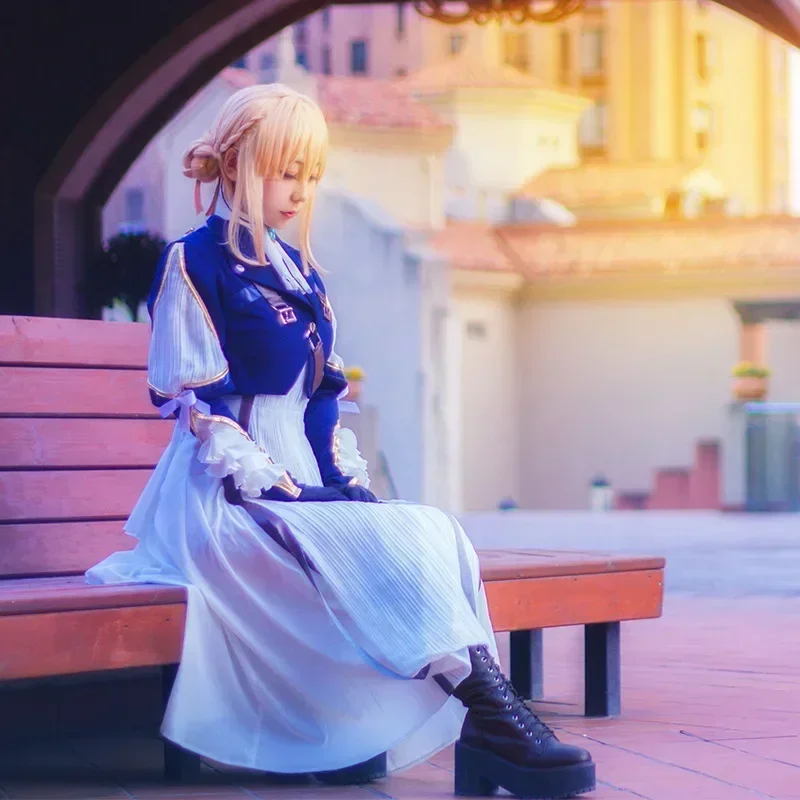 Disfraz de Cosplay de Violet E - Violet Evergarden Dress reseña y precio