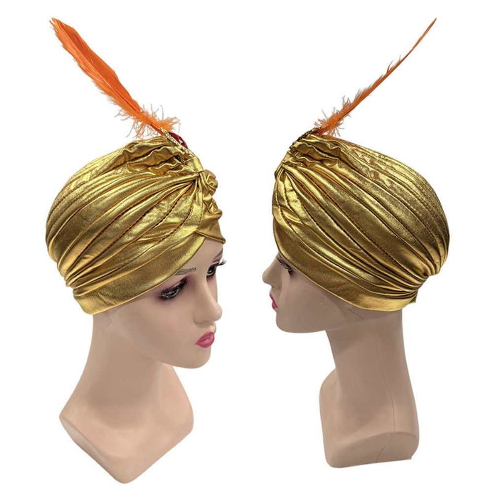 Gorro Turbante de Plumas Noved - Anime Cosplay India reseña y precio