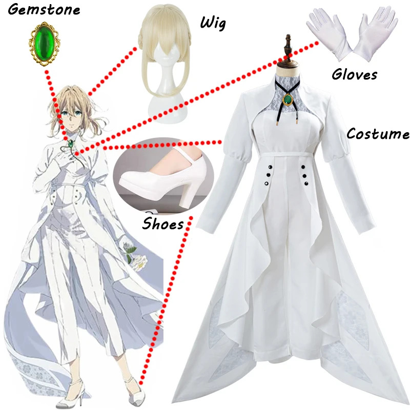 Anime Violet Evergarden Cospla - Violet Evergarden Dress reseña y precio