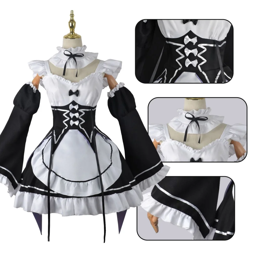 Disfraz de Anime Ram Rem Maid  - Anime Cosplay Live reseña y precio