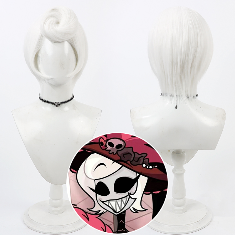 Juego Hazbin Rosie Cosplay Ani - Cosplay Anime White Hair reseña y precio